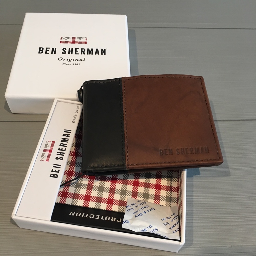 Ben Sherman Crayford 5 pocket Brown Leather Wallet